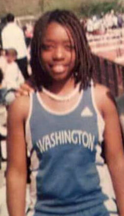 Nadia Wyatt poses in her track uniform